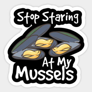 Mussels, Funny Oyster Sticker